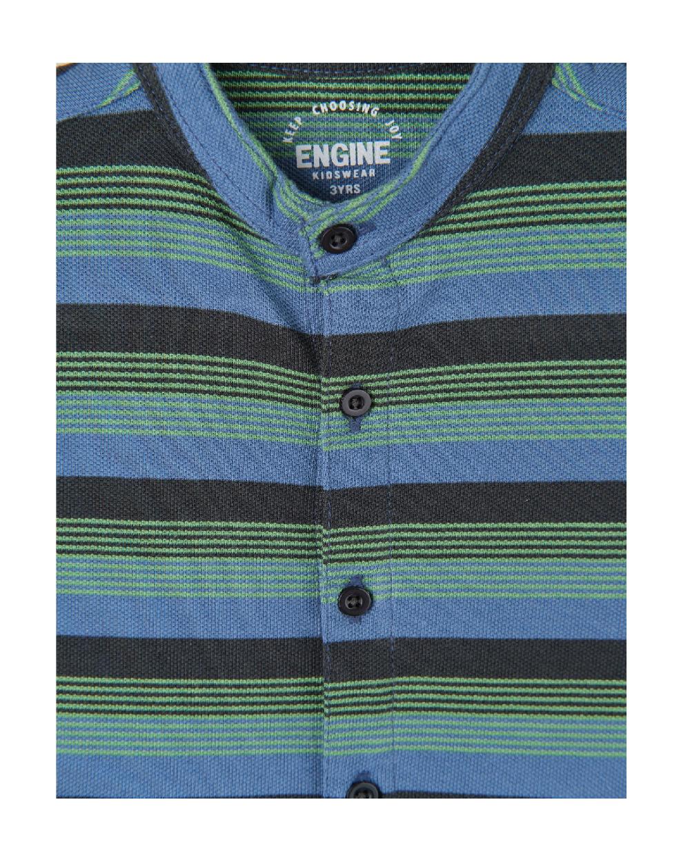 Engine Boys Yarn Dyed Button Down VTT023-2YR-BLU