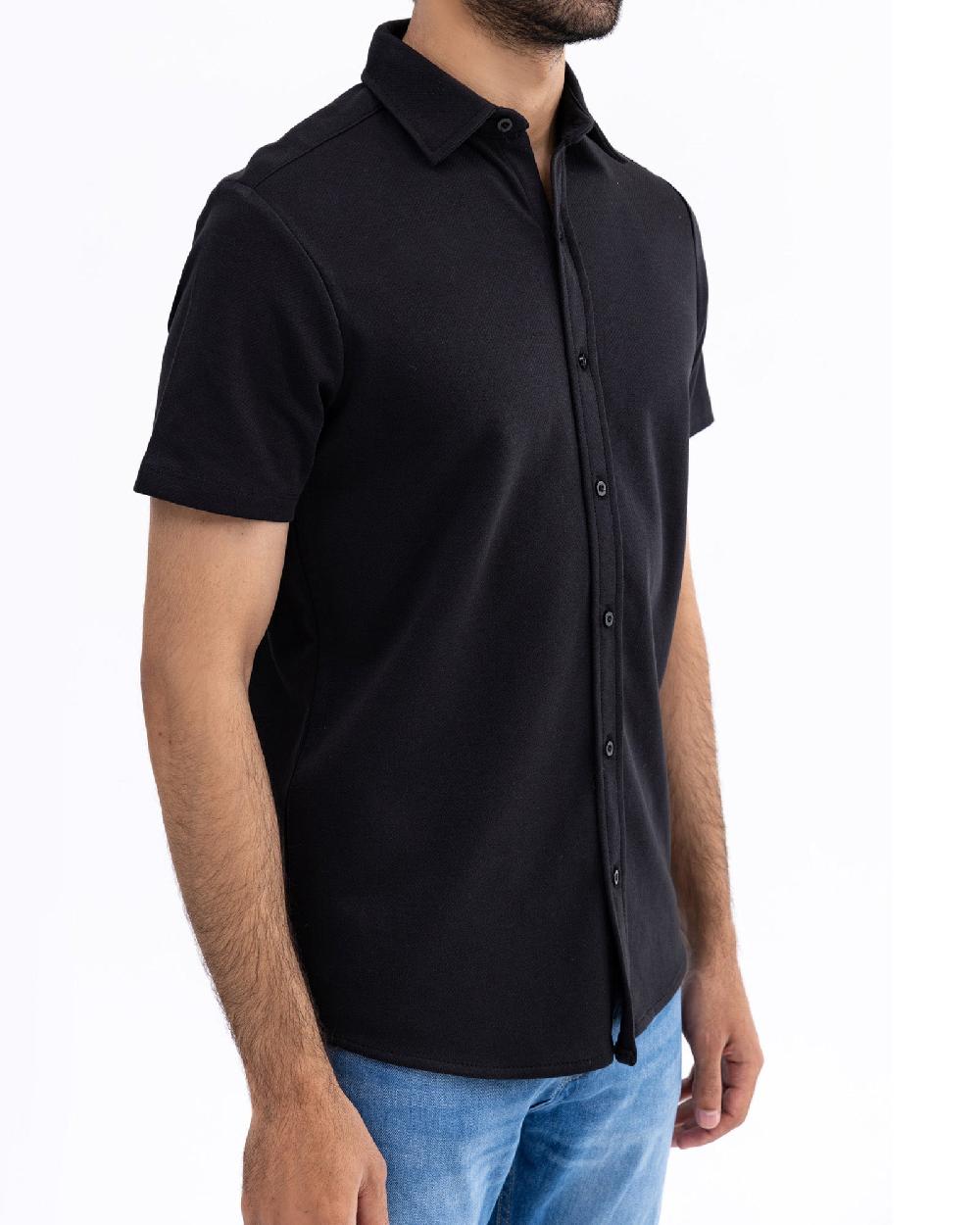 Engine Button Down FT5005-00M-BLK