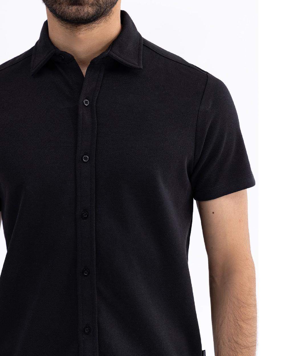 Engine Button Down FT5005-00M-BLK