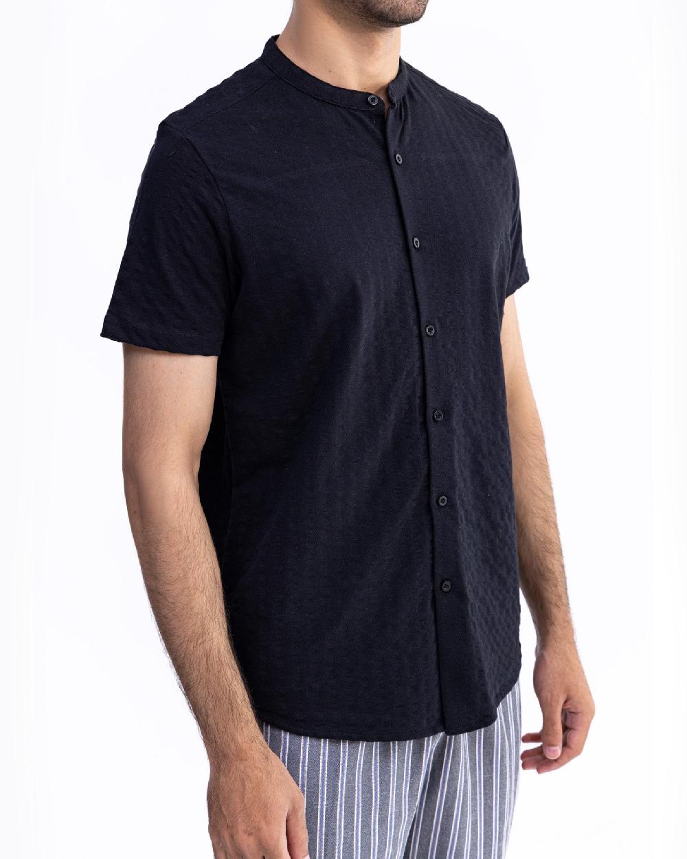 Engine Button Down FT5006-00L-BLK