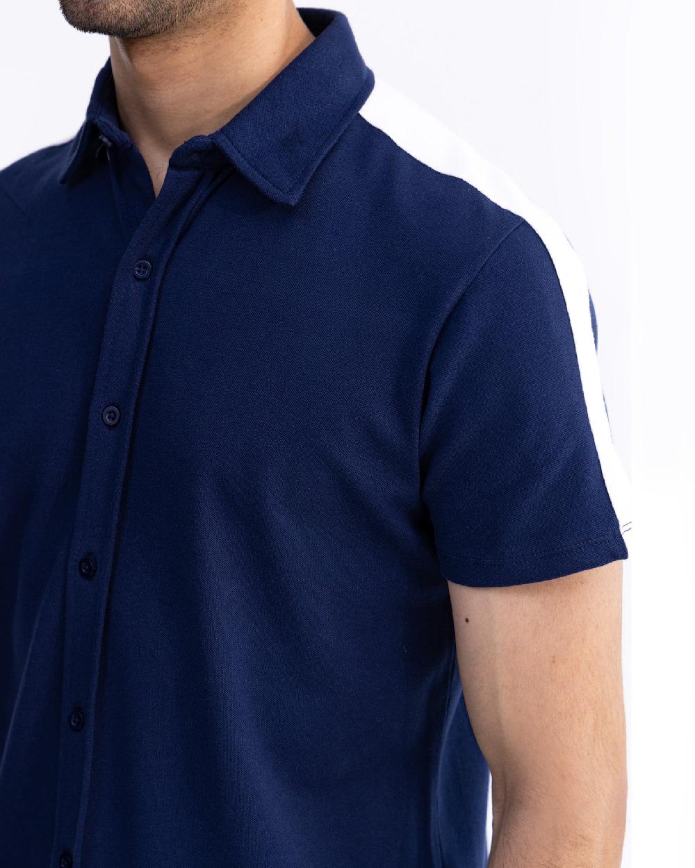 Engine Button Down FT5017-00L-NVY