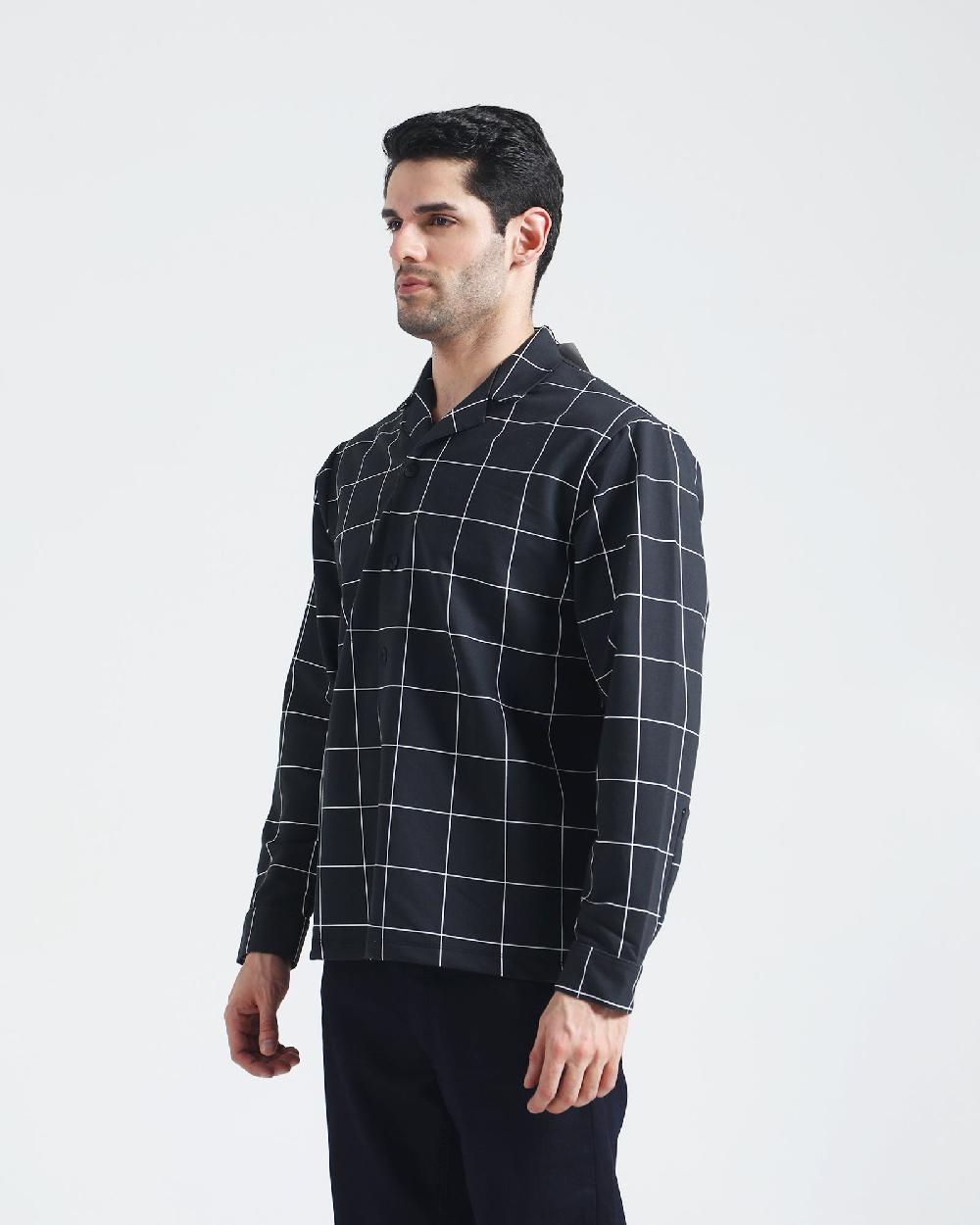 Engine Button Down Loose Fit L/S MT4199-00L-BLK