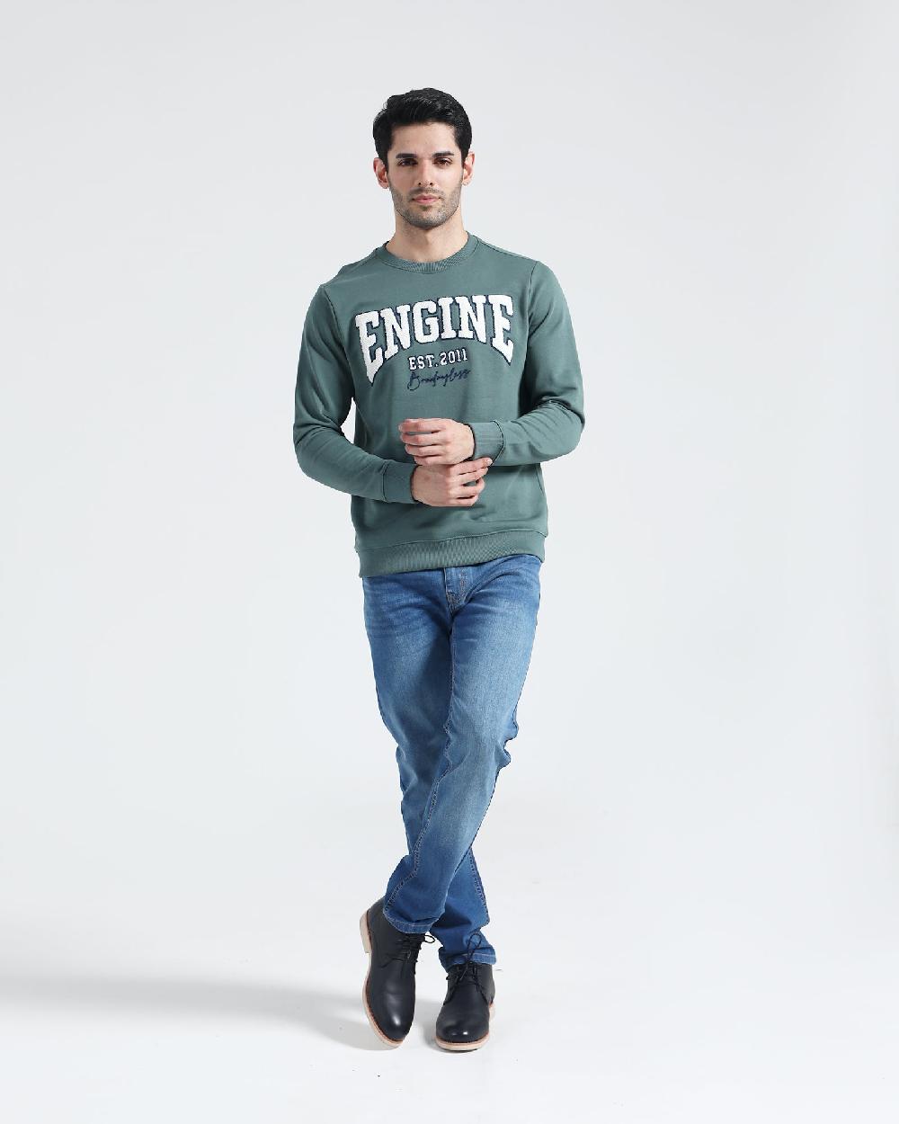 Engine Embroidery Sweat Shirt MT4204-00L-GRN
