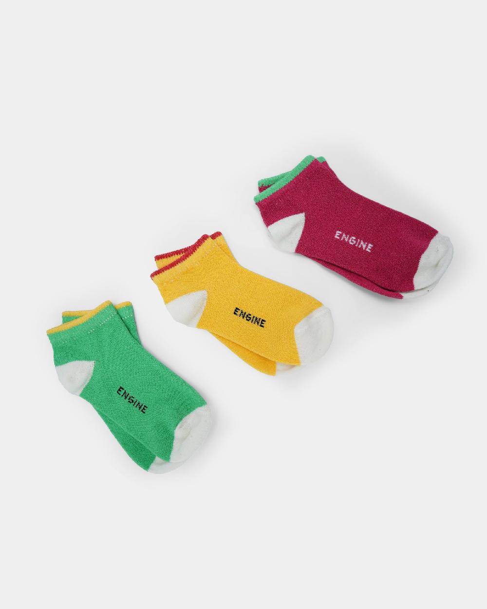 Engine Girls Ankle Socks KSK026-K08-Mix