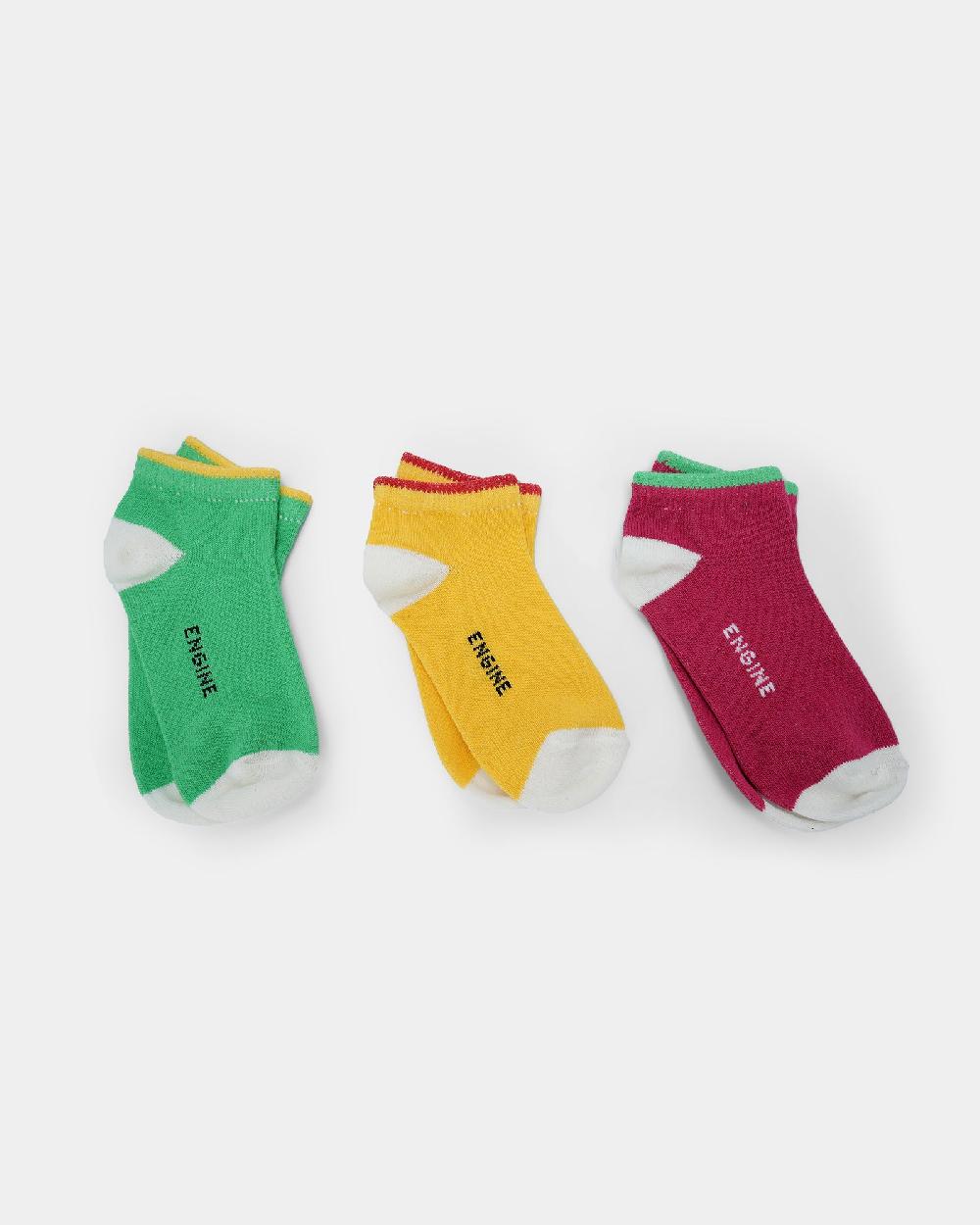 engine Girls Ankle Socks KSK026-K08-Mix