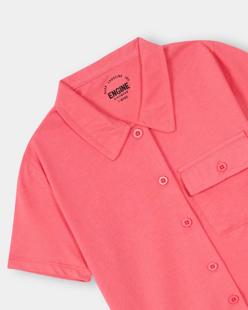 Engine Girls Button Down VKT095-506-PNK