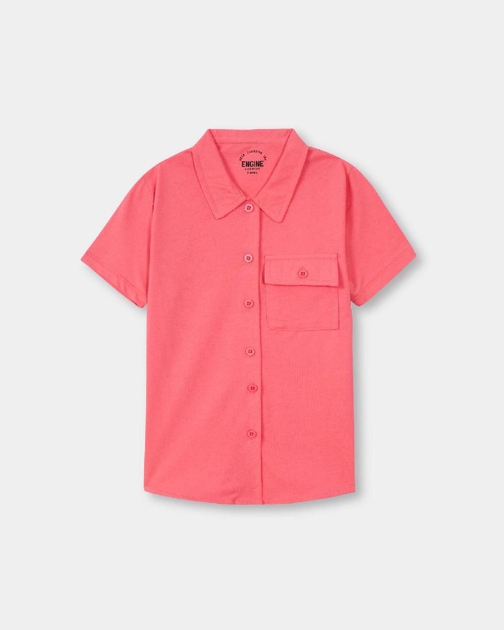 engine Girls Button Down VKT095-506-PNK