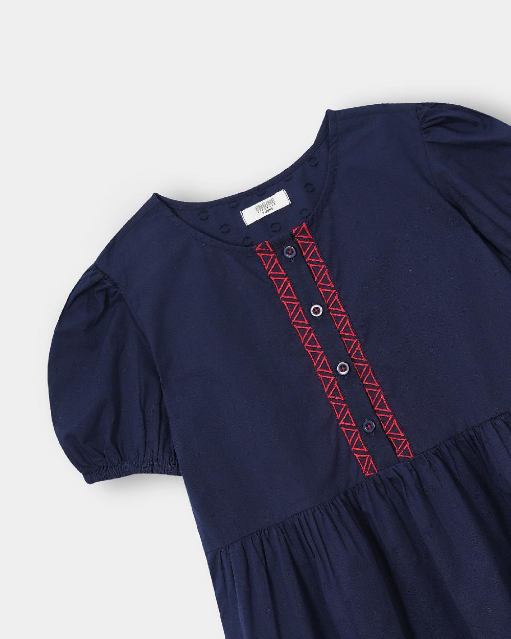 Engine Girls Embroidery Top KW4026-K02-NVY