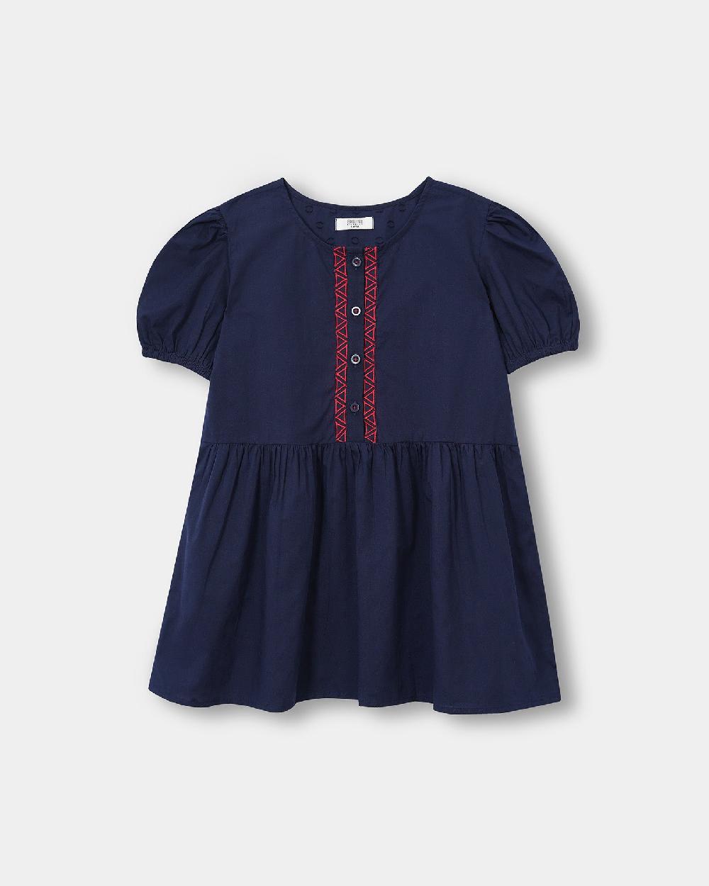engine Girls Embroidery Top KW4026-K02-NVY