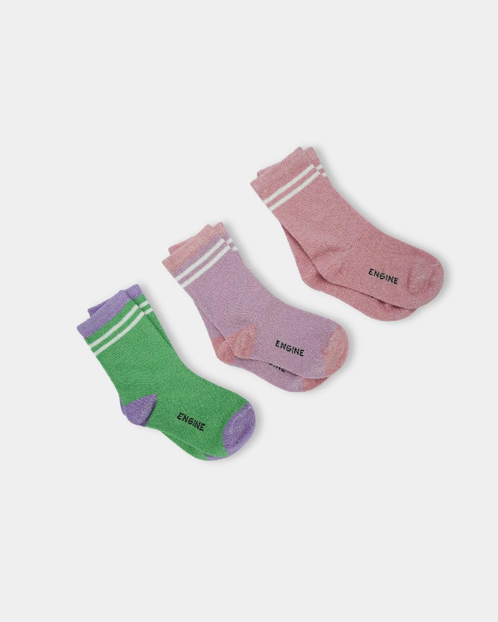 Engine Girls Full Length Socks KSK023-K08-Mix