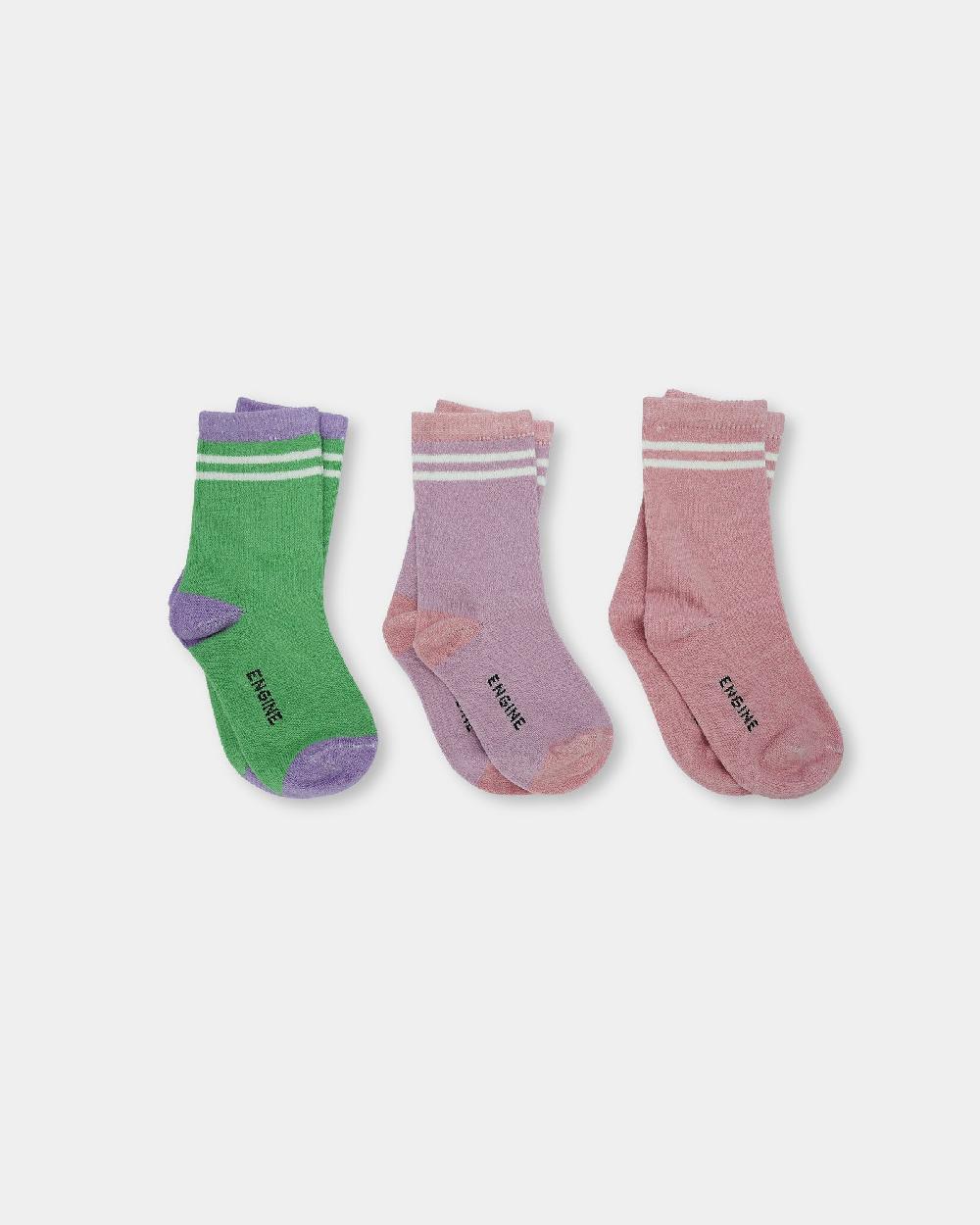 engine Girls Full Length Socks KSK023-K08-Mix