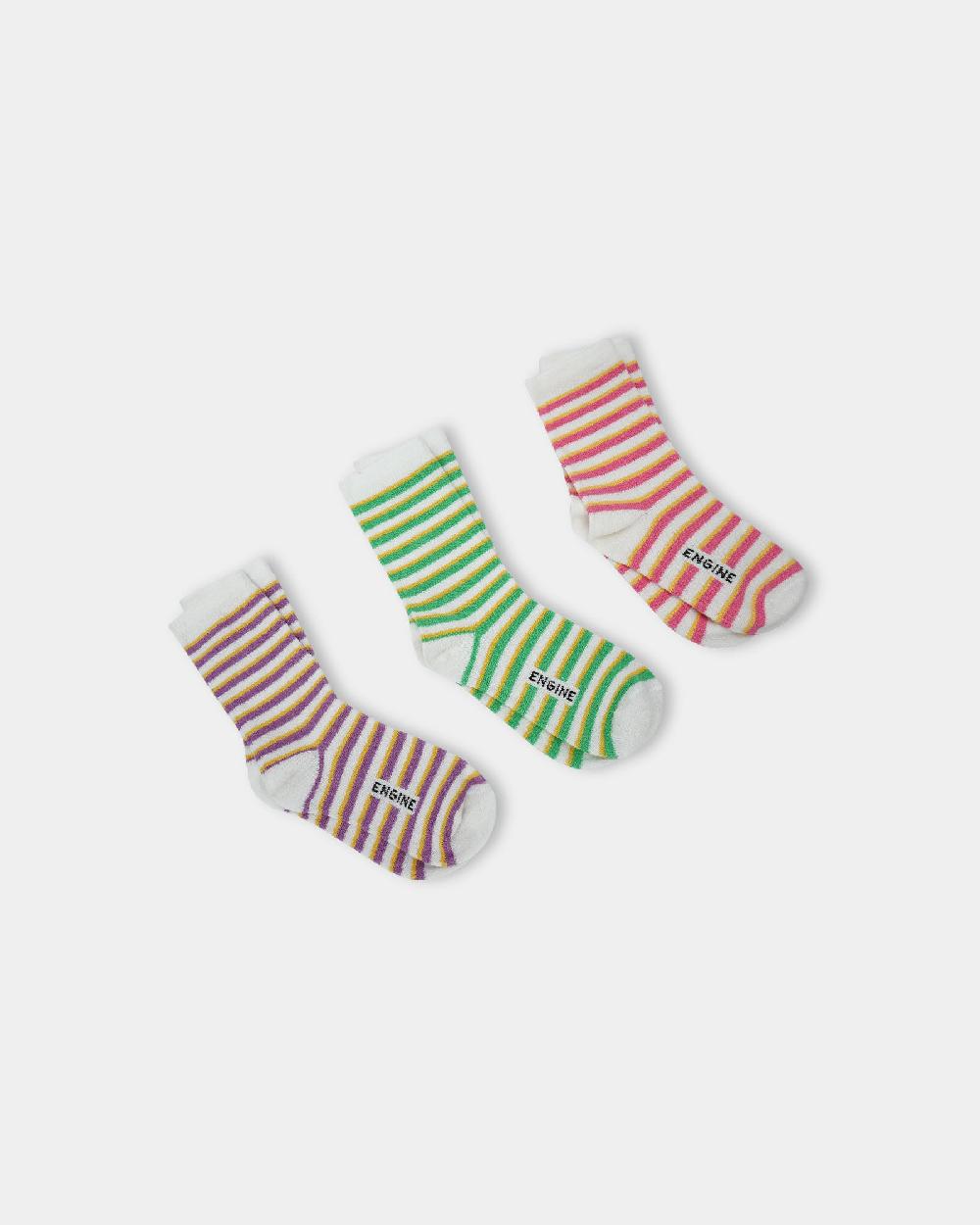 Engine Girls Full Length Socks KSK024-K08-Mix