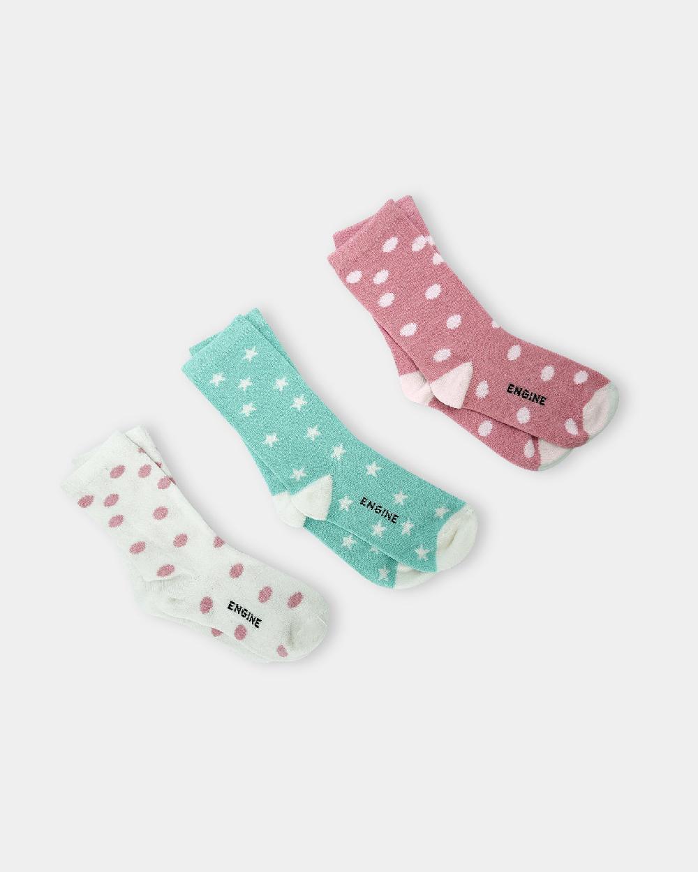 Engine Girls Full Length Socks KSK027-K08-Mix