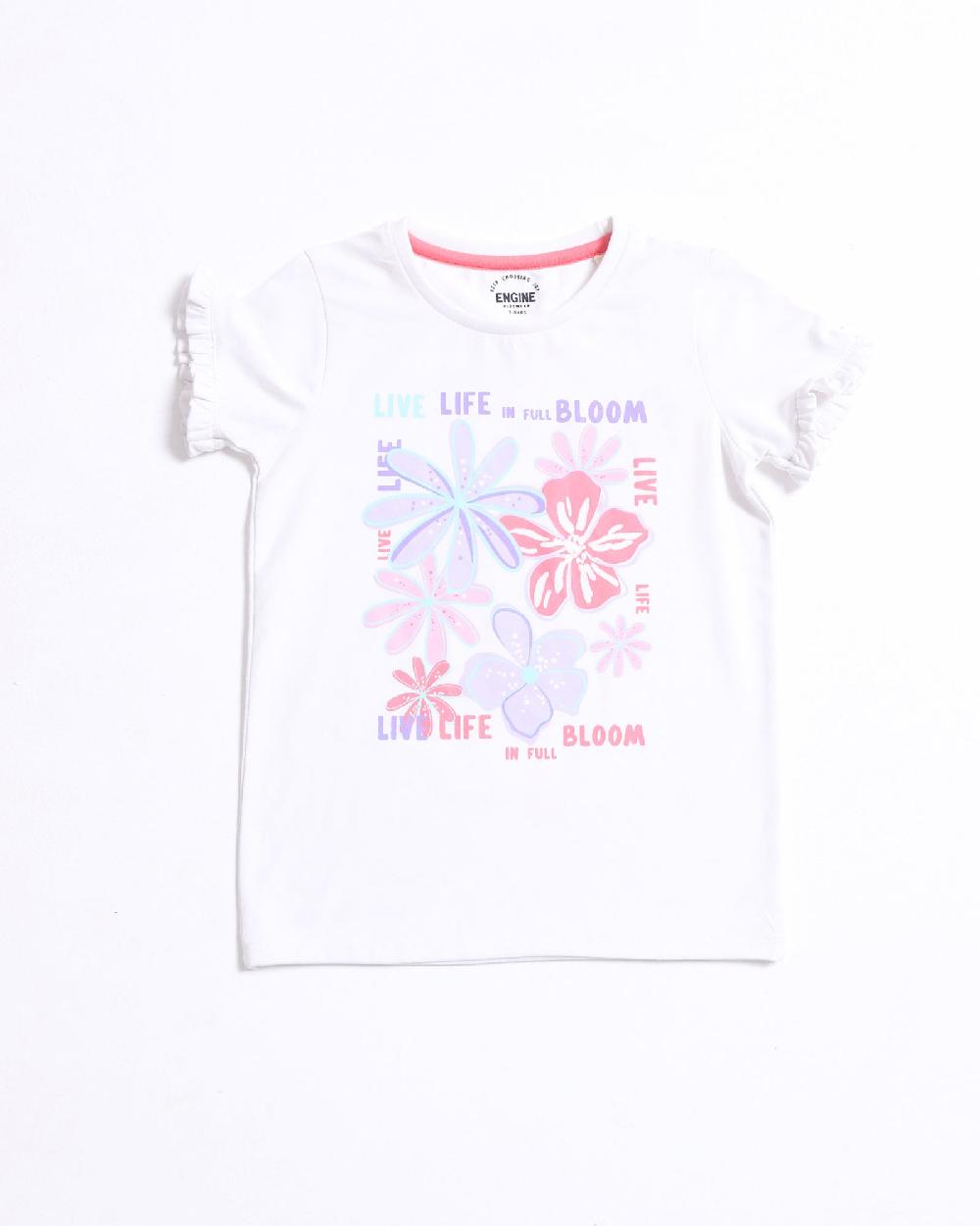 engine Girls Graphic T-Shirt KT4076-K02-WHT
