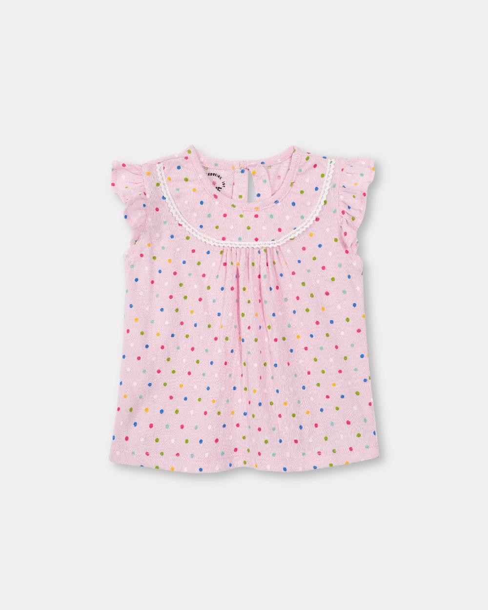 engine Girls Printed Top IT4059-I02-PNK