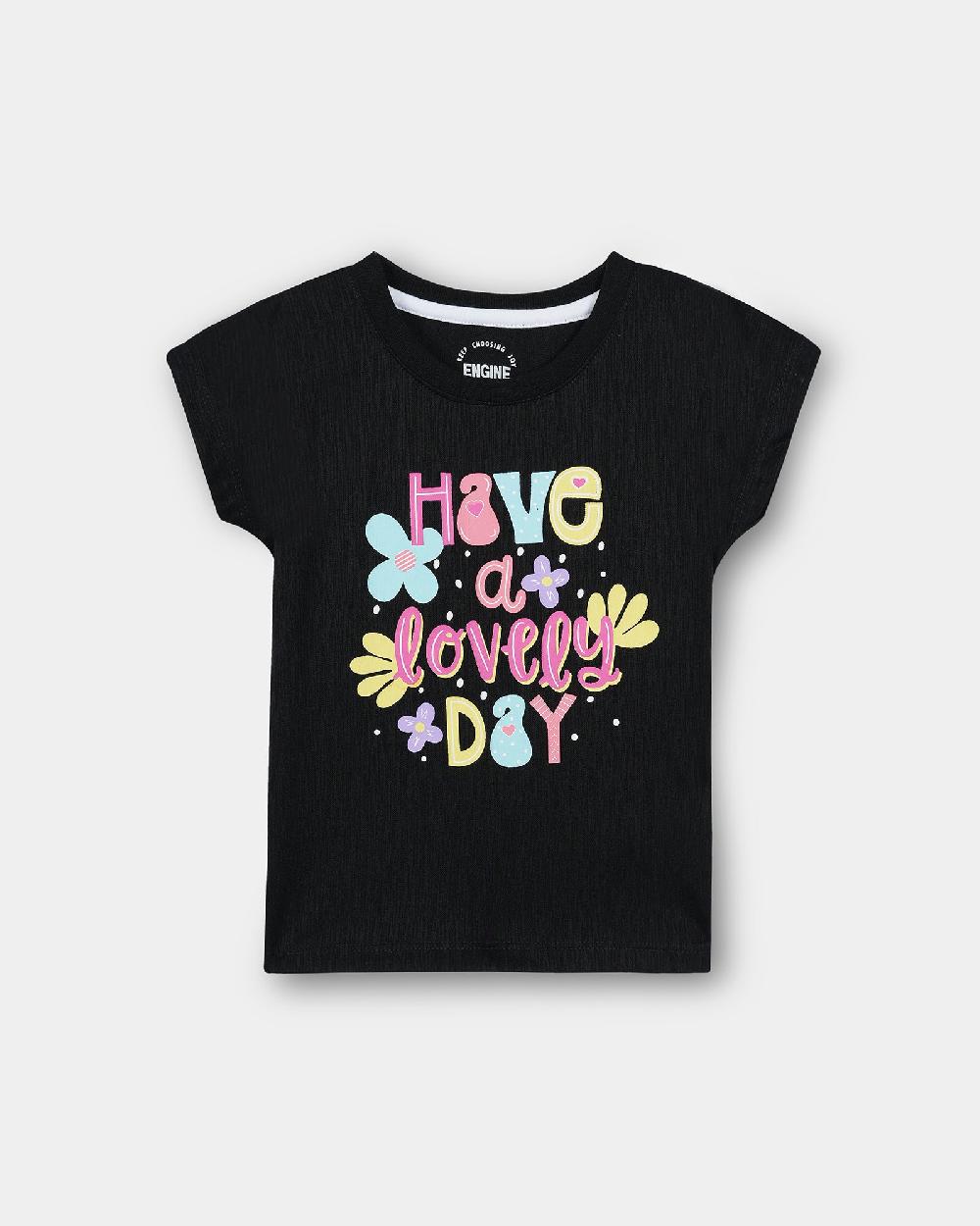 engine Girls T Shirt TT5008-3YR-BLK