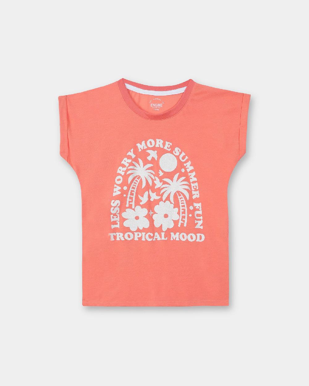 engine Girls T Shirt VKT131-506-PCH