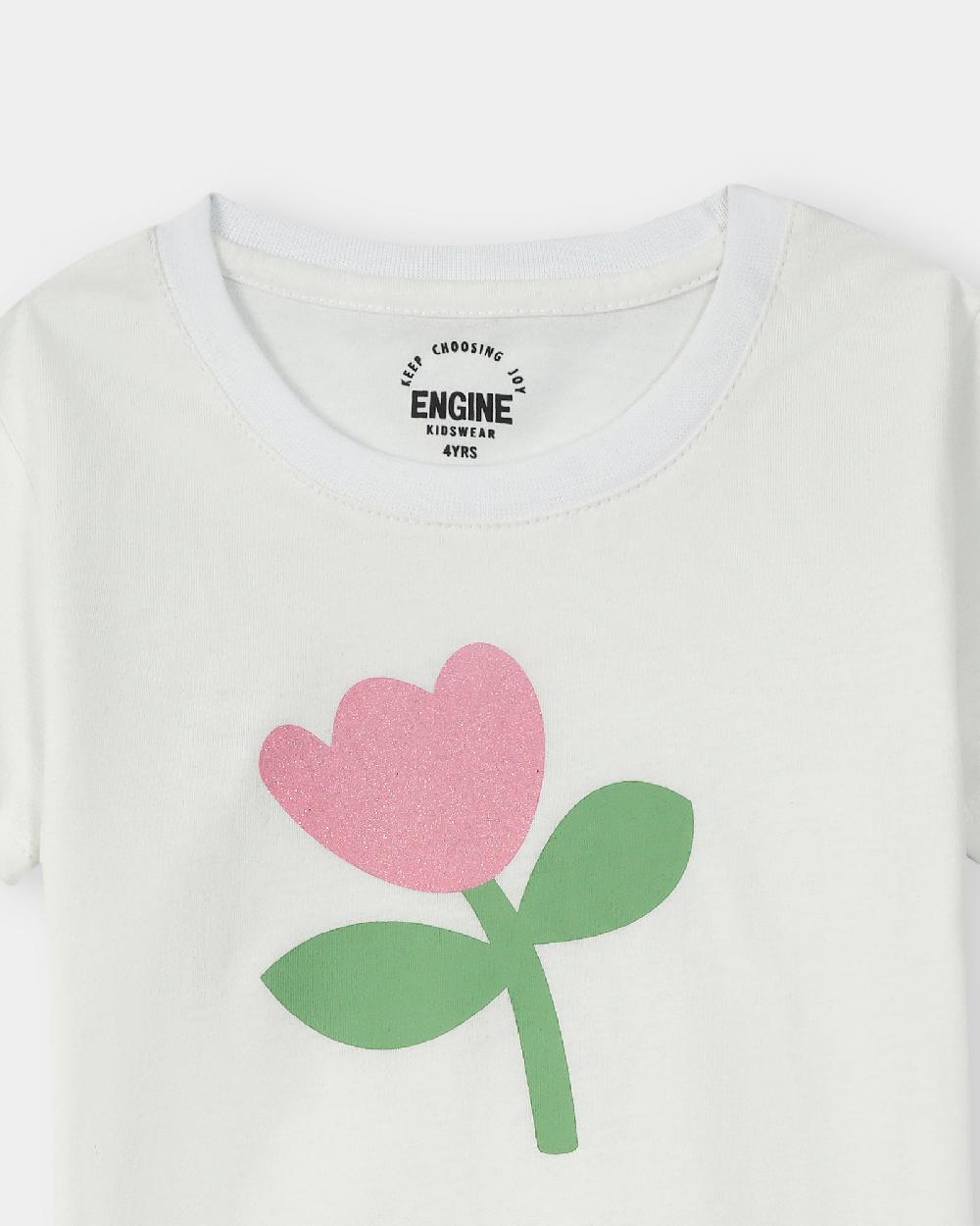 Engine Girls T Shirt VTT173-2YR-WHT