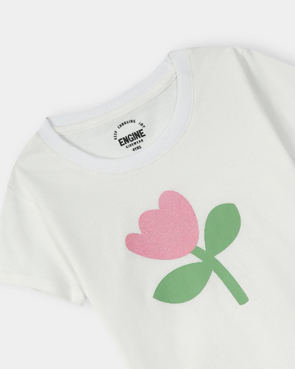 Engine Girls T Shirt VTT173-2YR-WHT