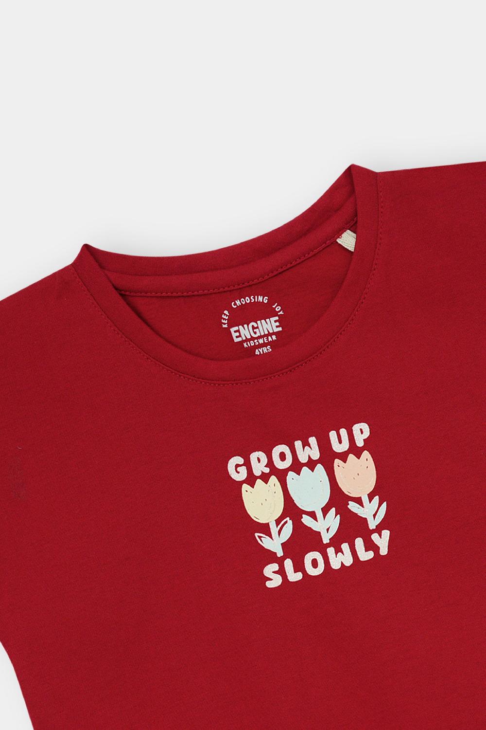 Engine Girls T Shirt VTT253-3YR-RED