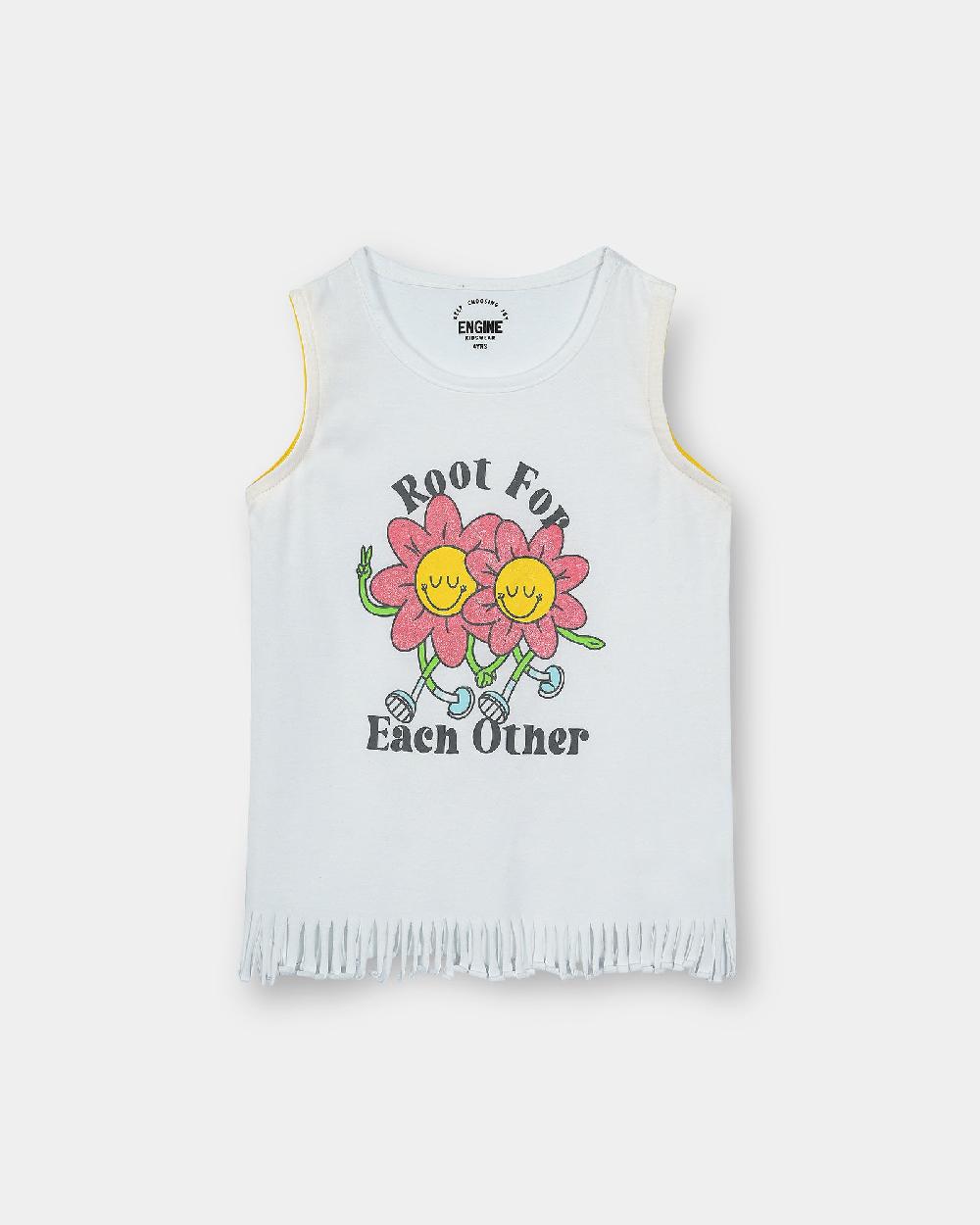 engine Girls Top TT4072-3YR-WHT