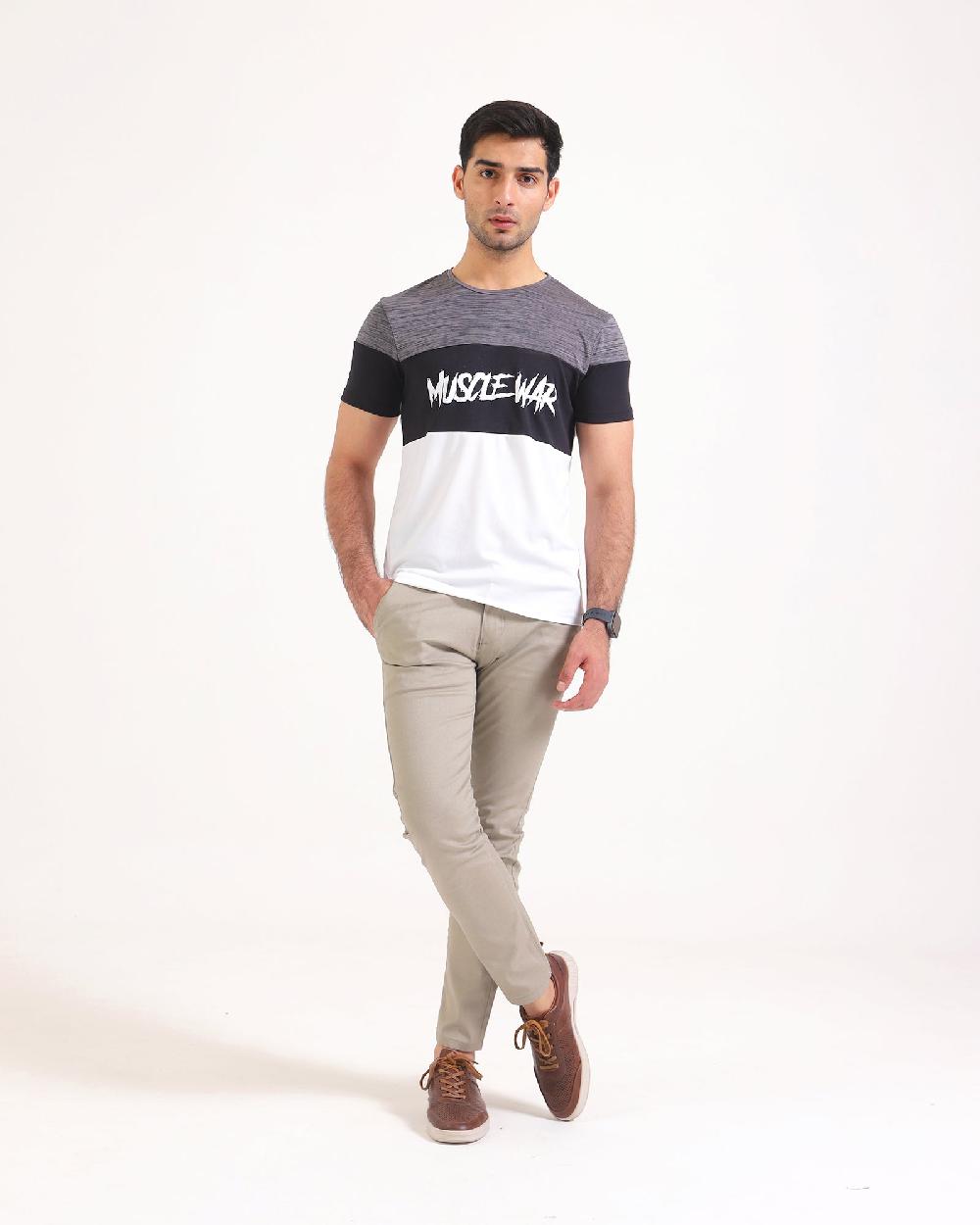 engine Men Active Wear Panel Tee MT4139-00S-DGY