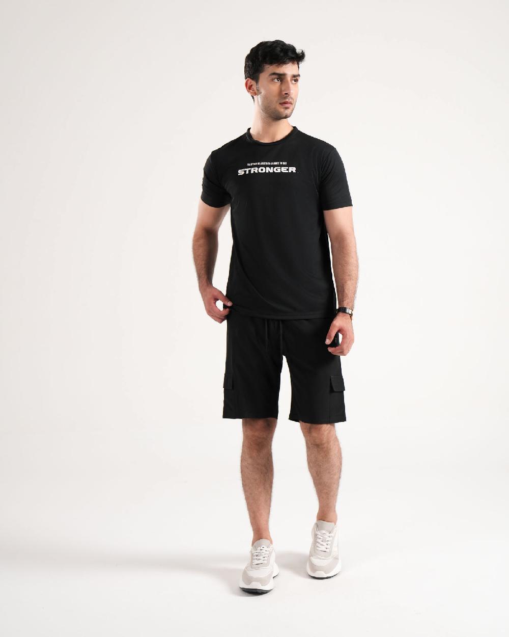 engine Men Active Wear Tee MT5079-00L-BLK