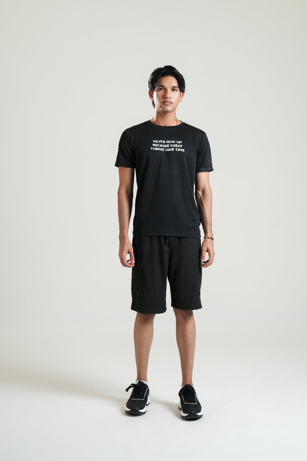 engine Men Active Wear Tee MT5083-00L-BLK