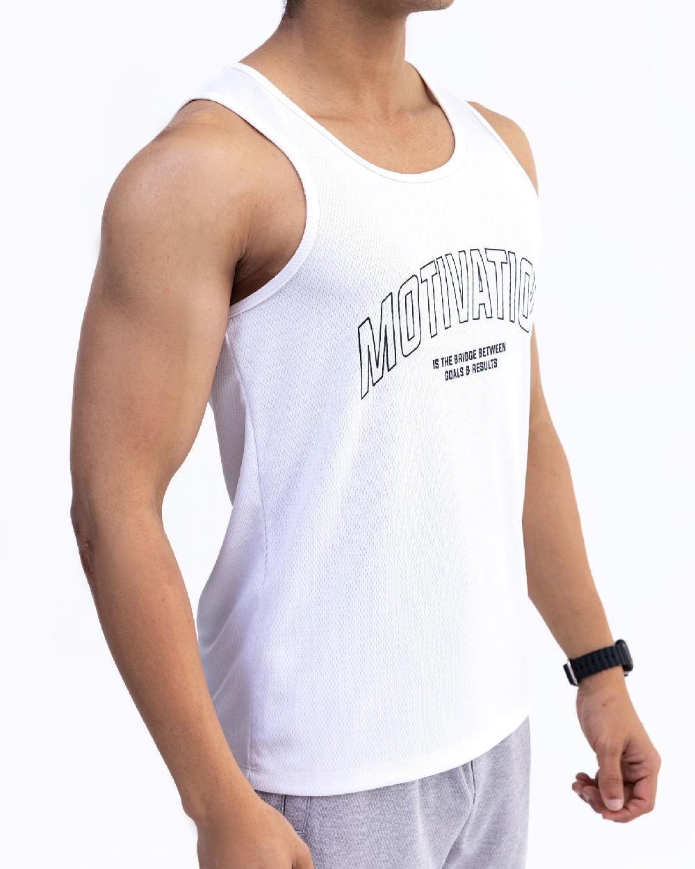 Engine Men Active Wear Vest MT5058-00S-WHT
