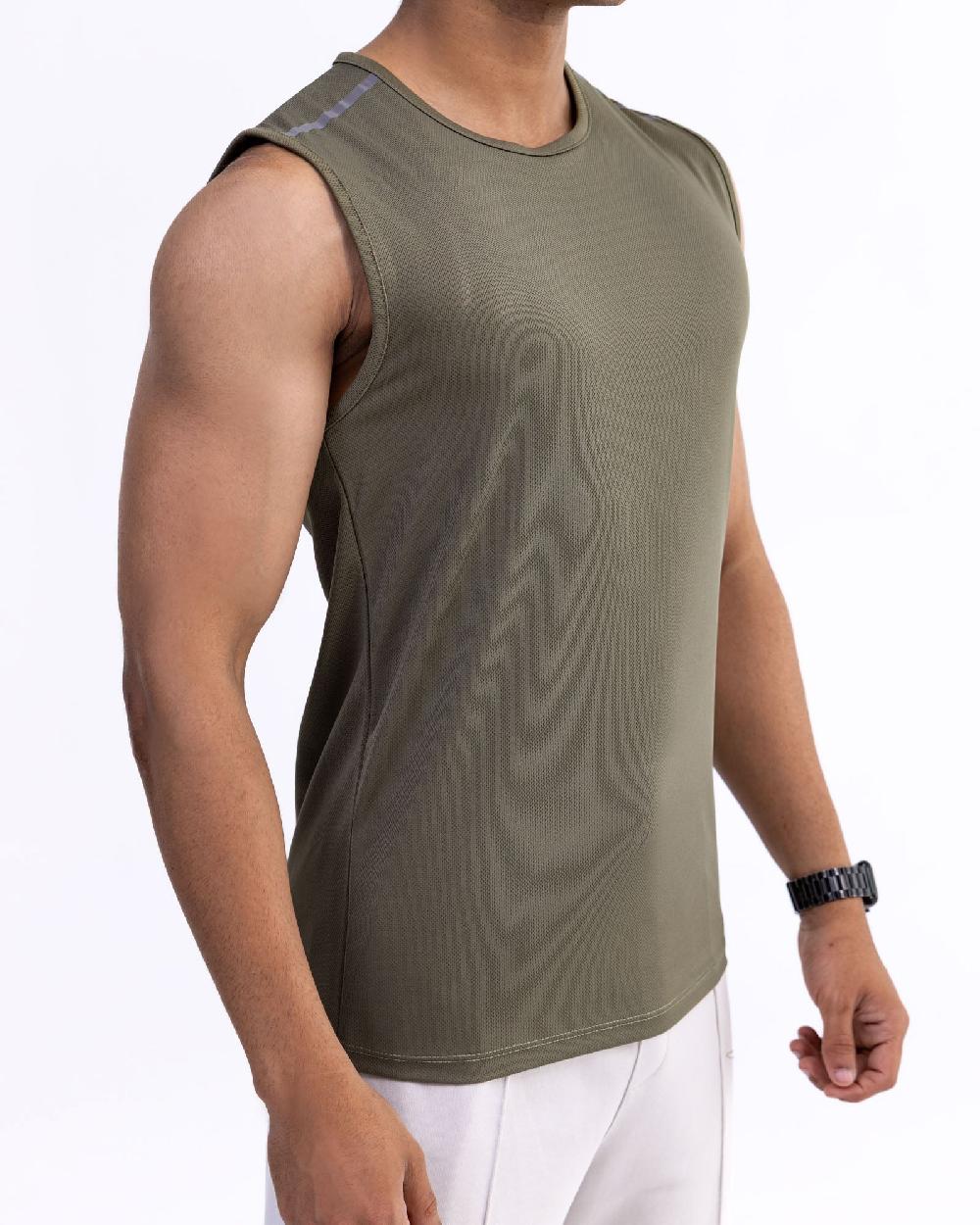 Engine Men Active Wear Vest MT5078-00S-OLV