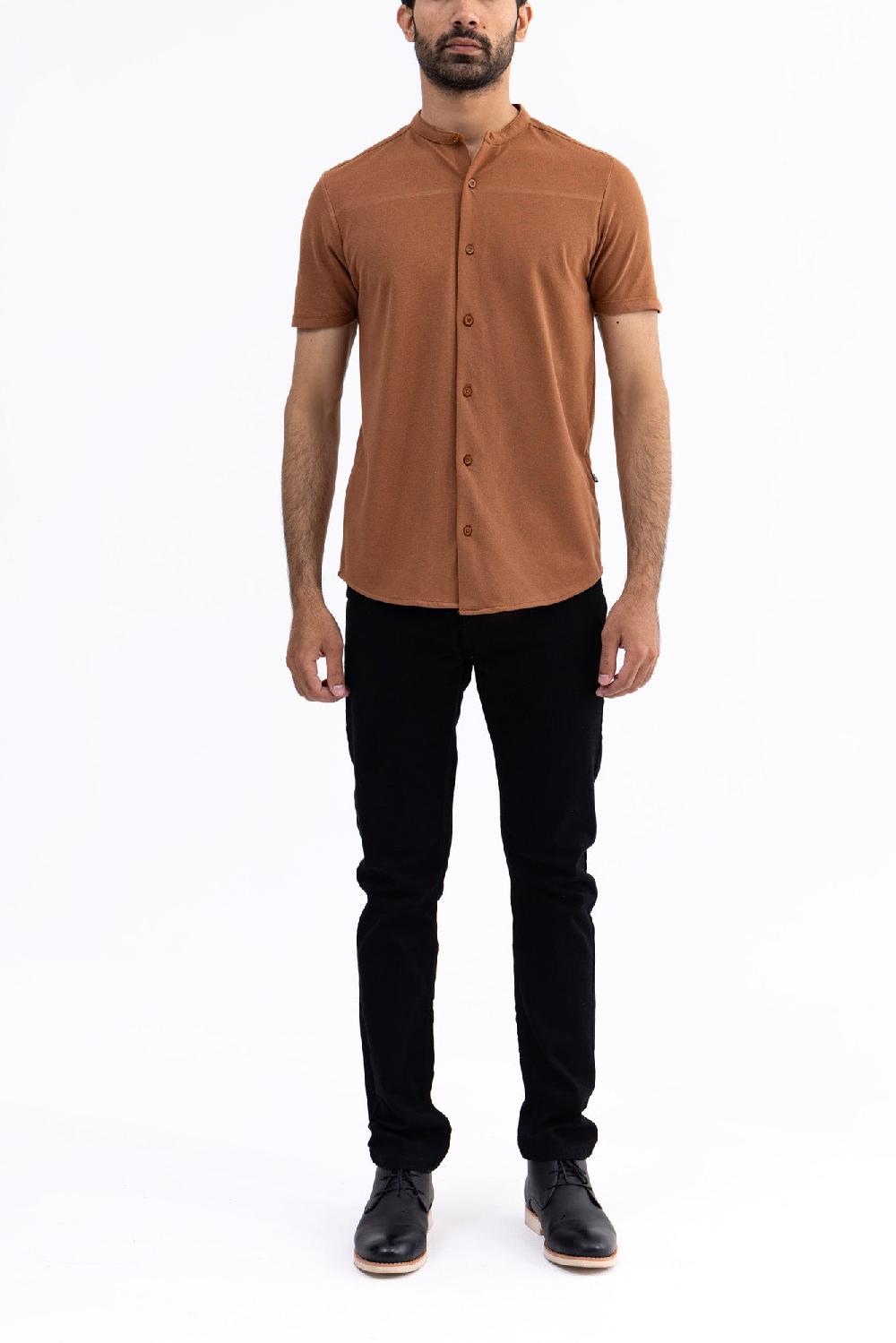 engine Men Button Down FT5006-00M-BRN