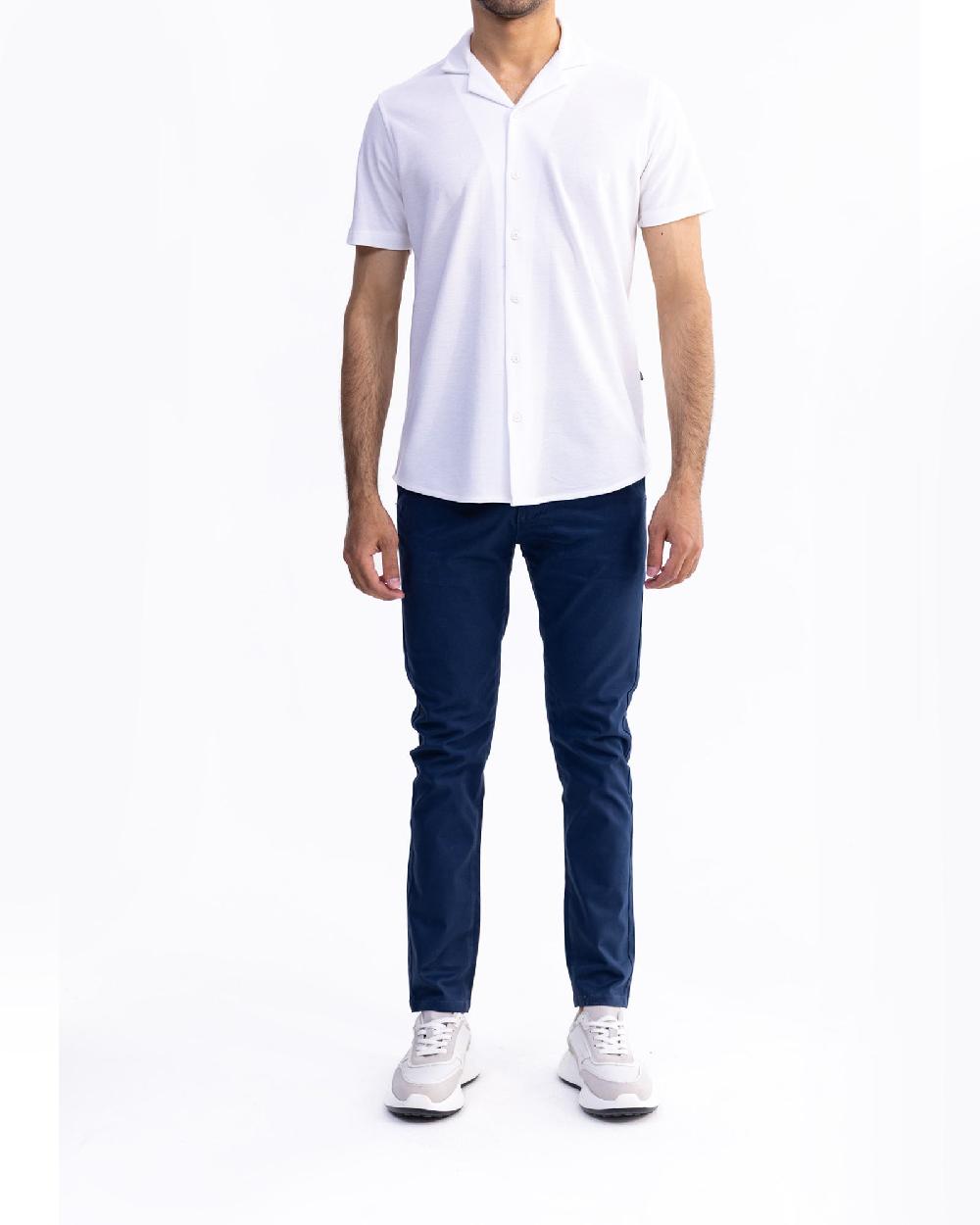 engine Men Button Down FT5009-00L-WHT