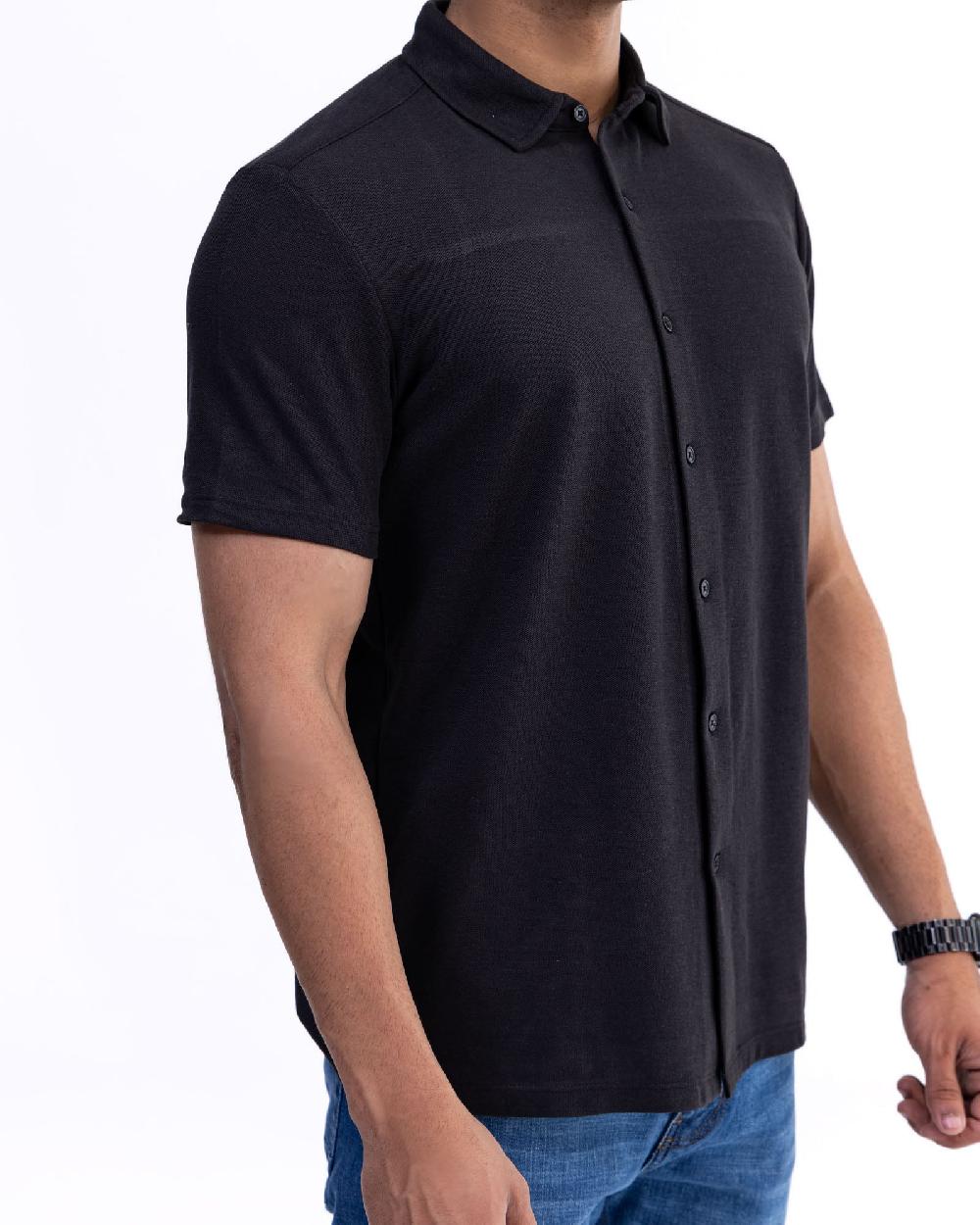 Engine Men Button Down FT5045-00L-BLK