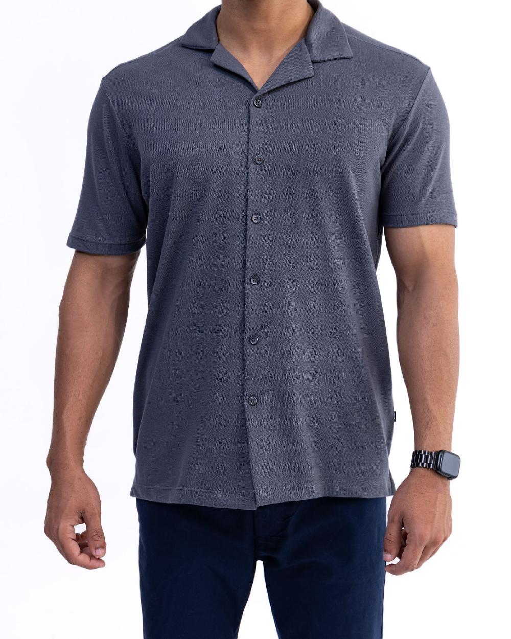 engine Men Button Down FT5067-00L-DGY