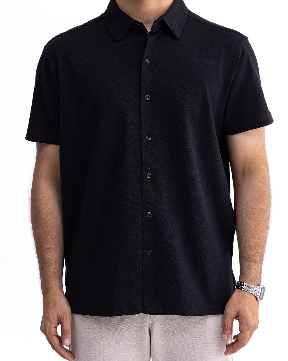 engine Men Button Down FT5078-00L-BLK