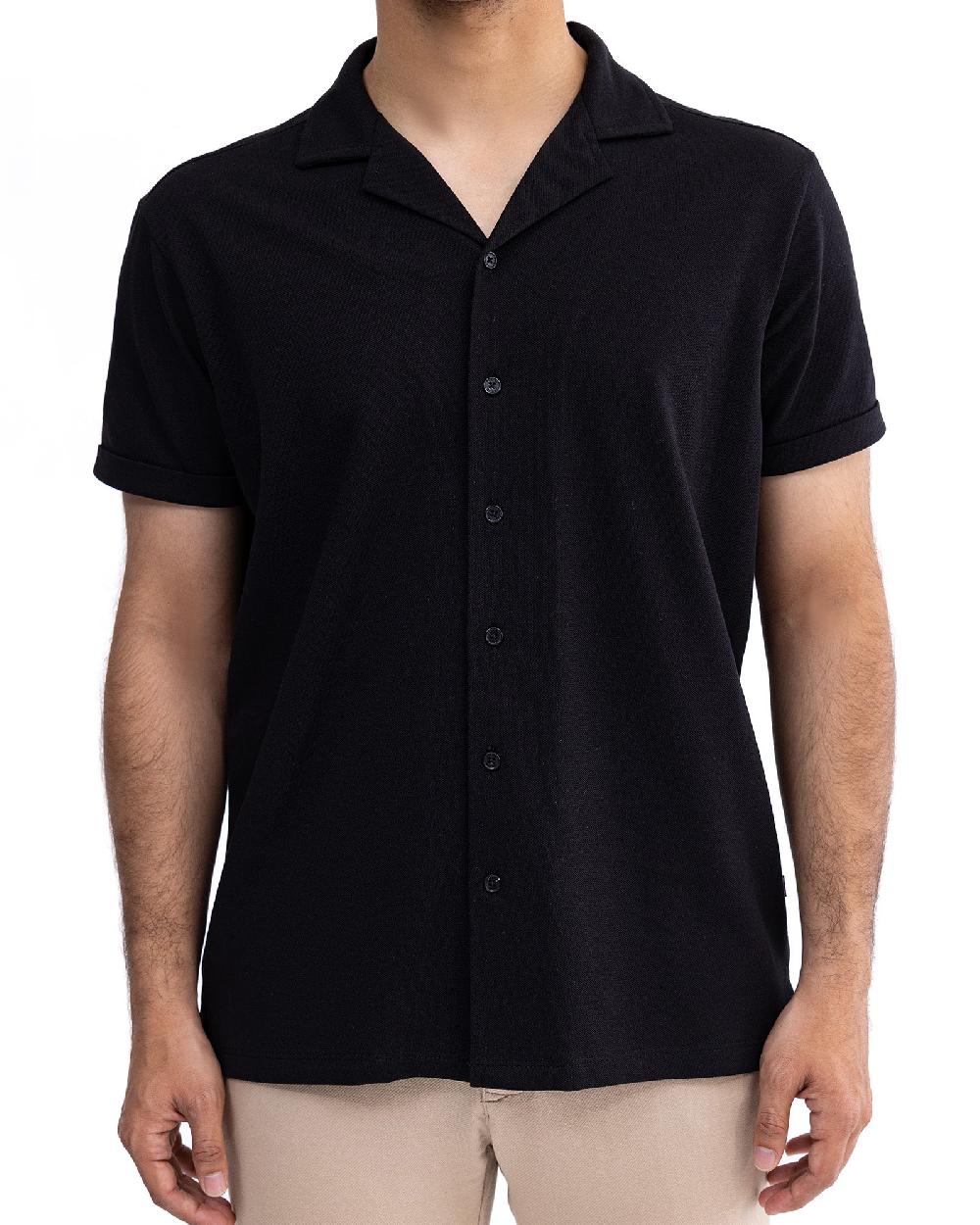 engine Men Button Down FT5084-00L-BLK
