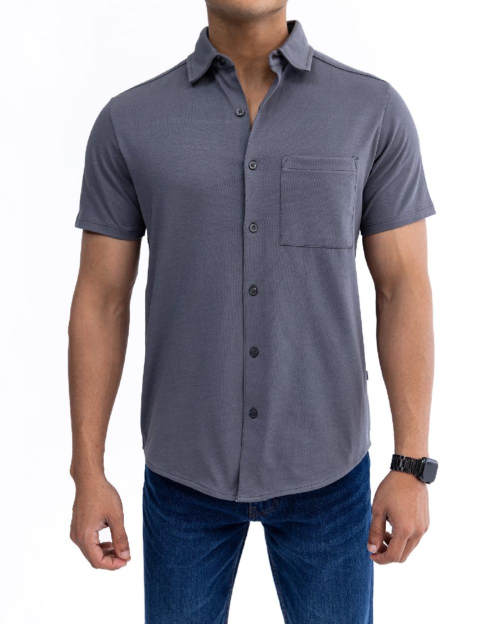 engine Men Button Down FT5094-00L-GRY