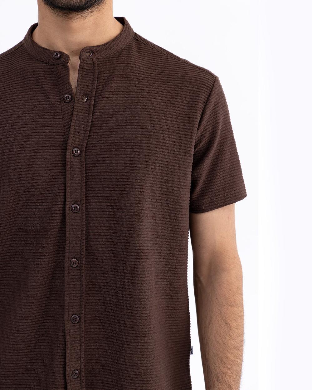 Engine Men Button Down MT5033-00S-BRN