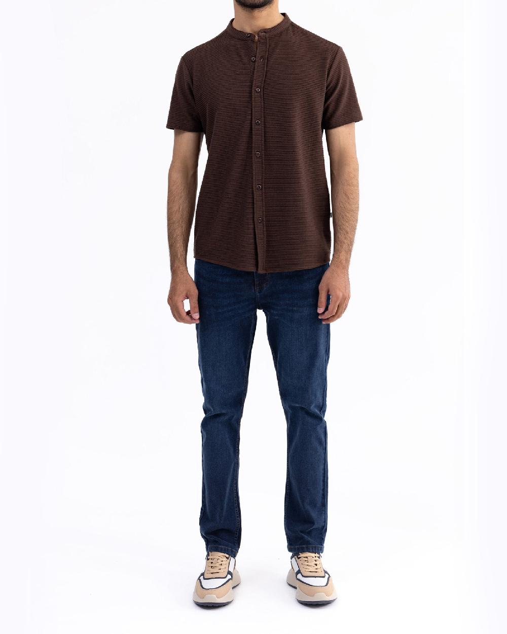 engine Men Button Down MT5033-00S-BRN