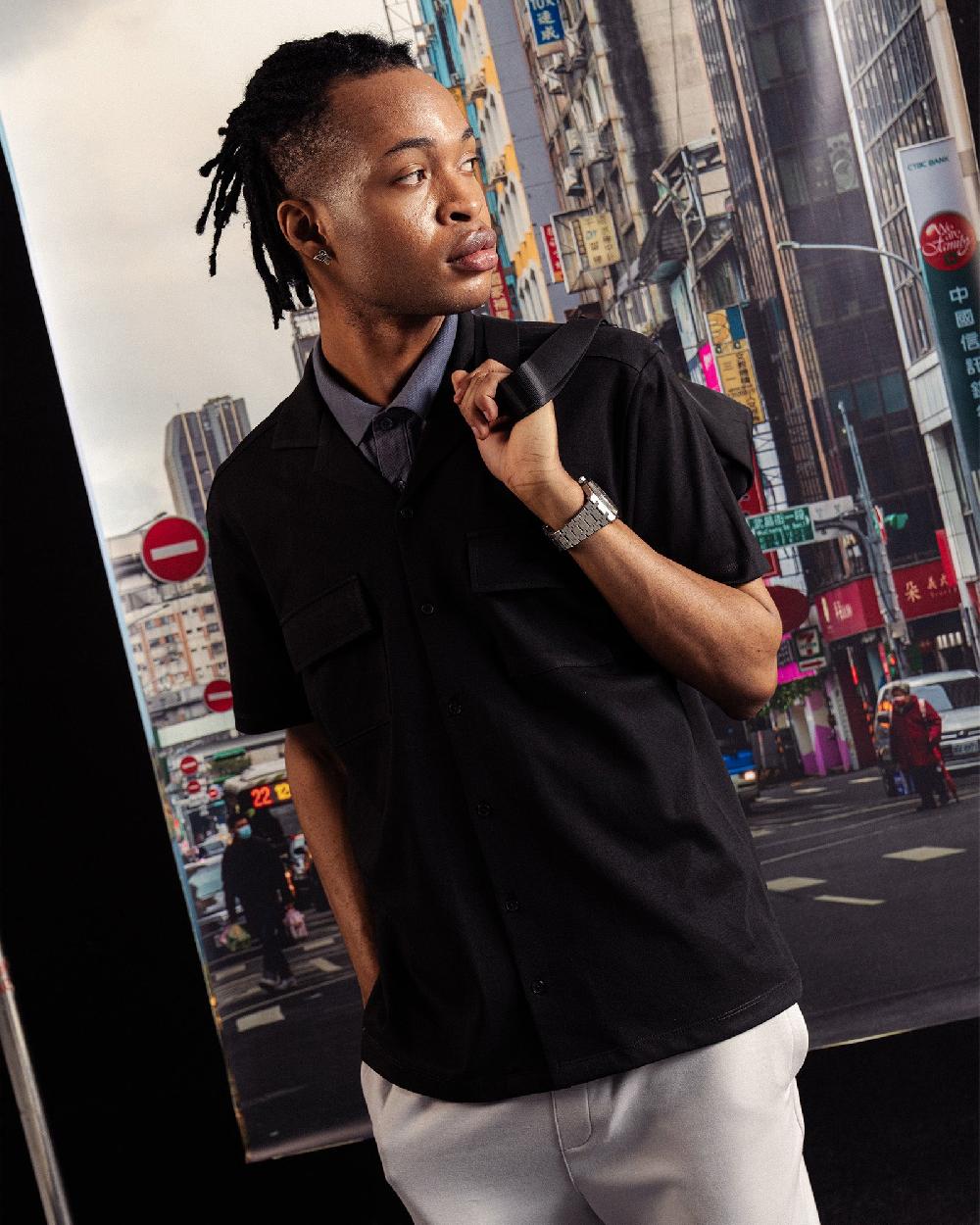 Engine Men Button Down MT5061-00L-BLK