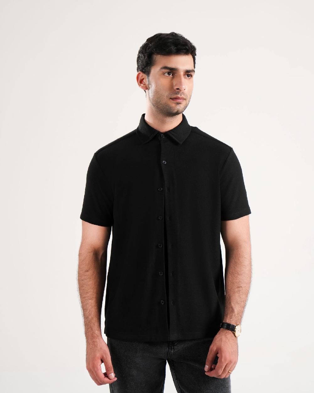 engine Men Button Down MT5111-00L-BLK