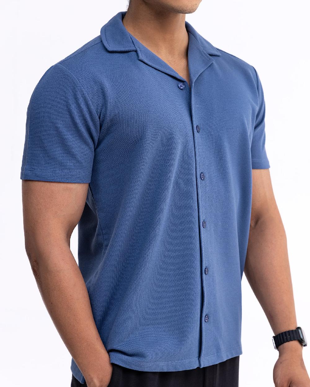 engine Men Button Down MT5112-00S-BLU