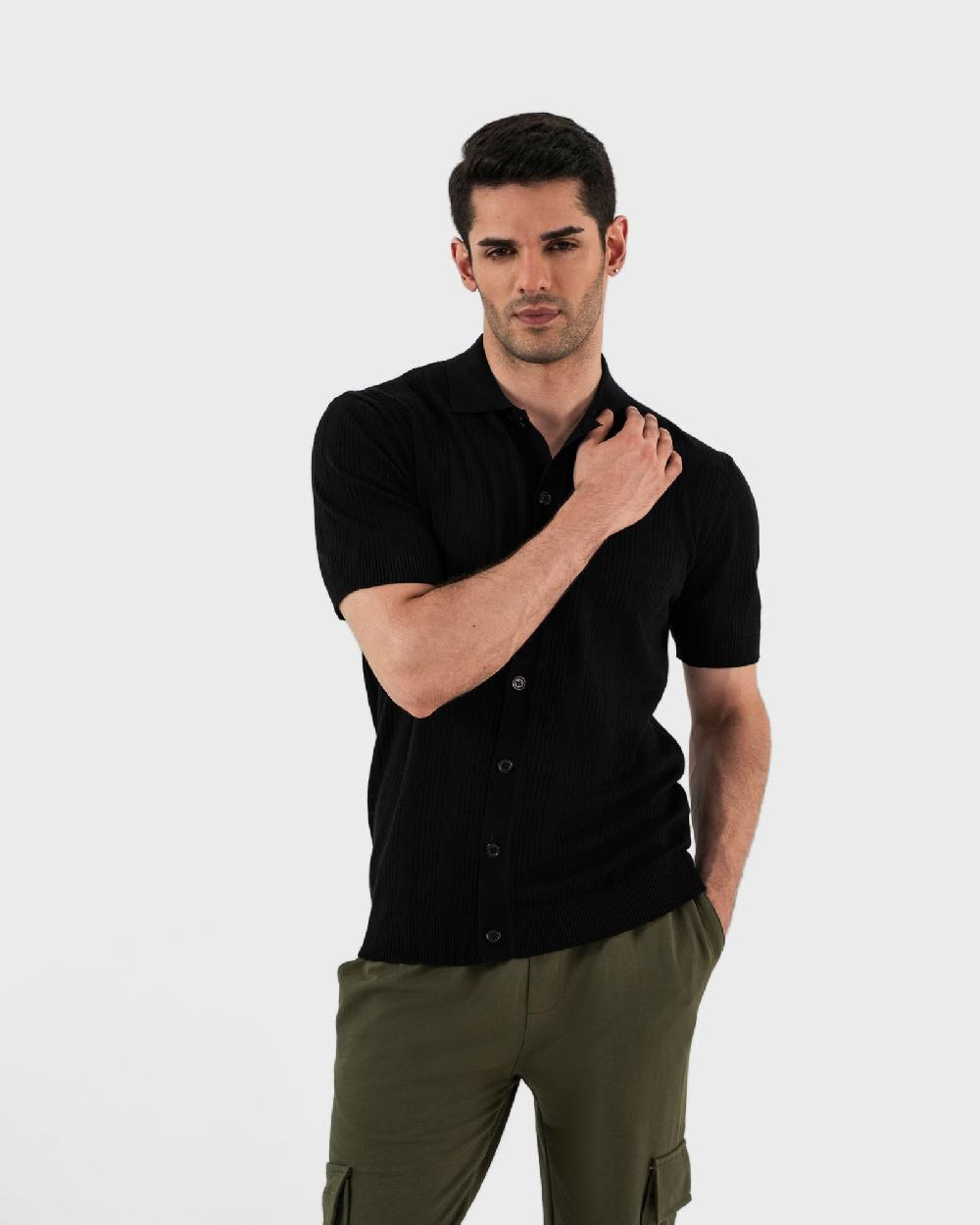 engine Men Button Down MT5169-00L-BLK
