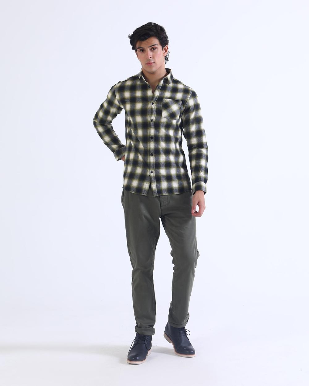Engine Men Casual Shirt FC4098-00S-OLV
