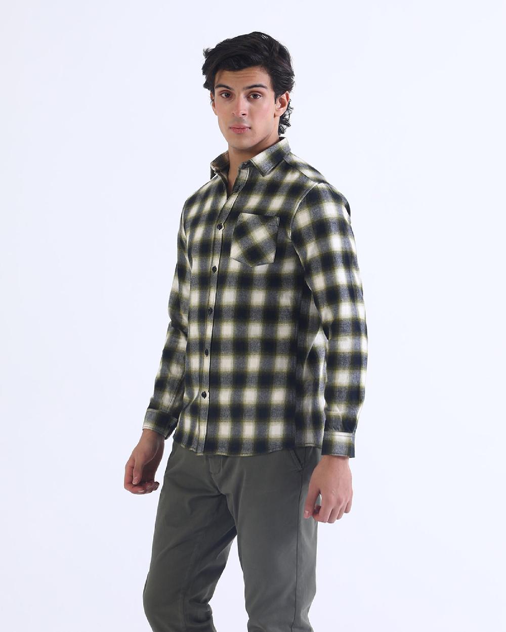 Engine Men Casual Shirt FC4098-00S-OLV
