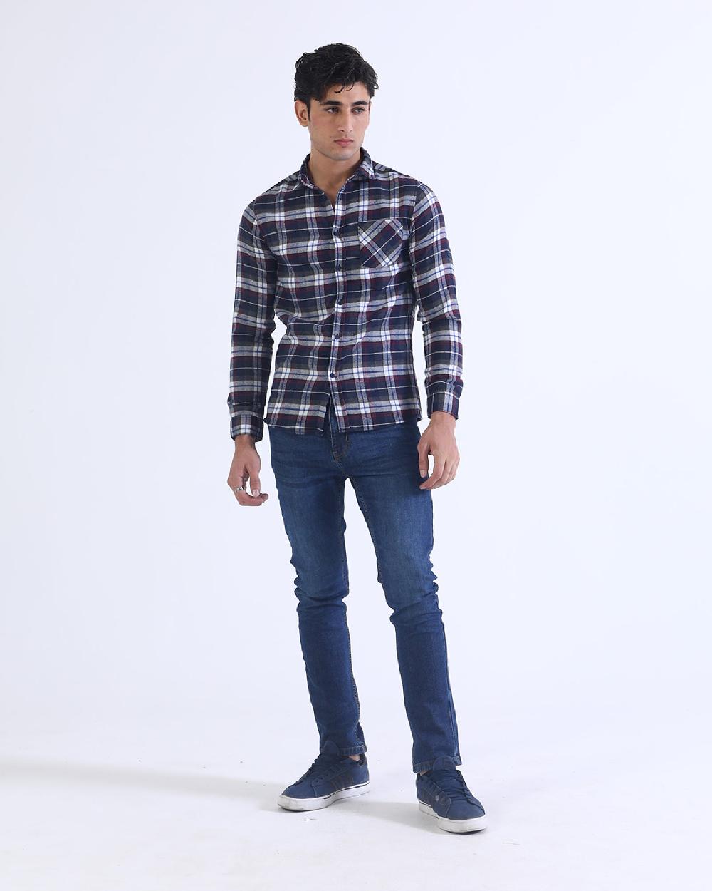 Engine Men Casual Shirt FC4106-00M-BLU