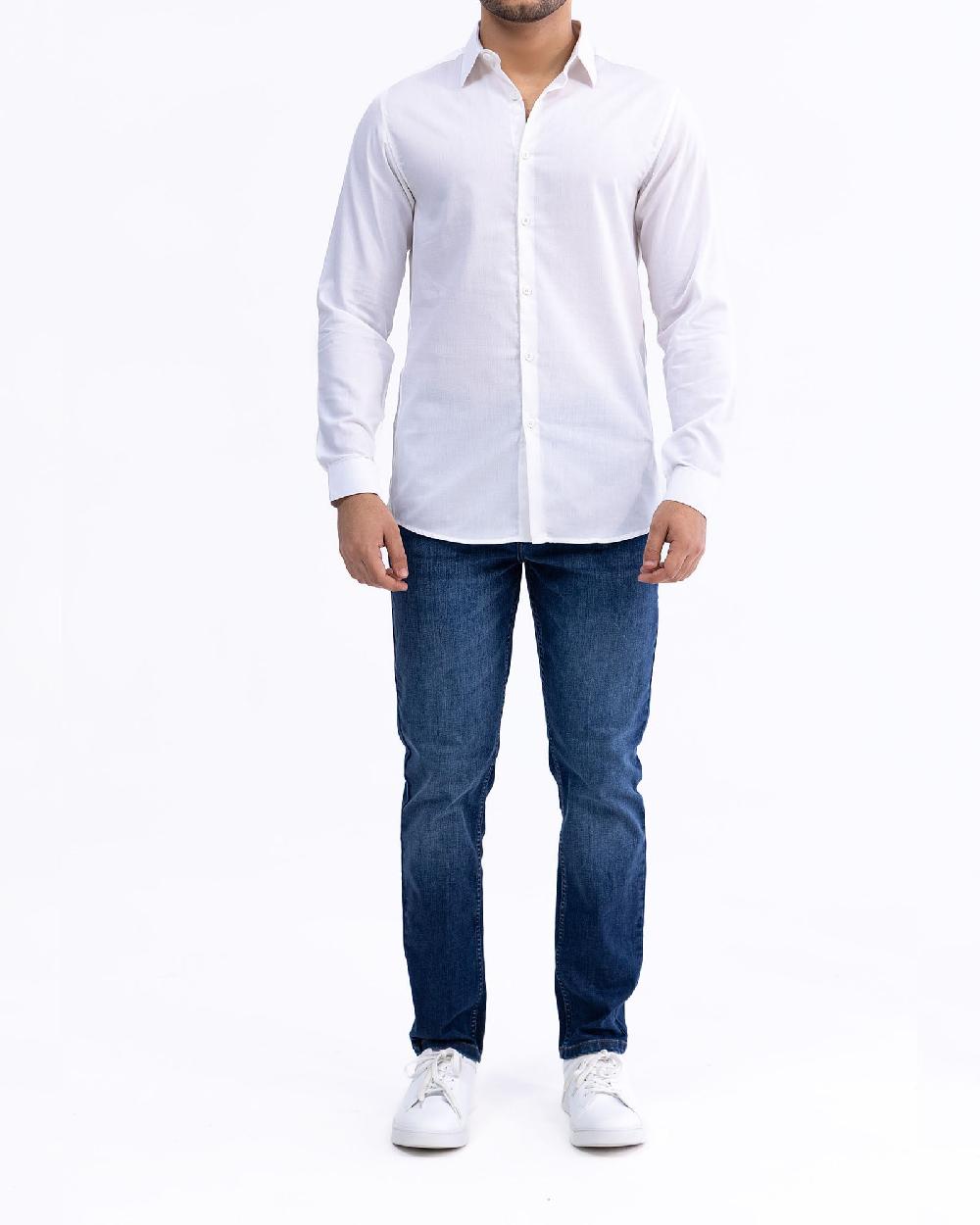 engine Men Casual Shirt FC5028-00L-WHT