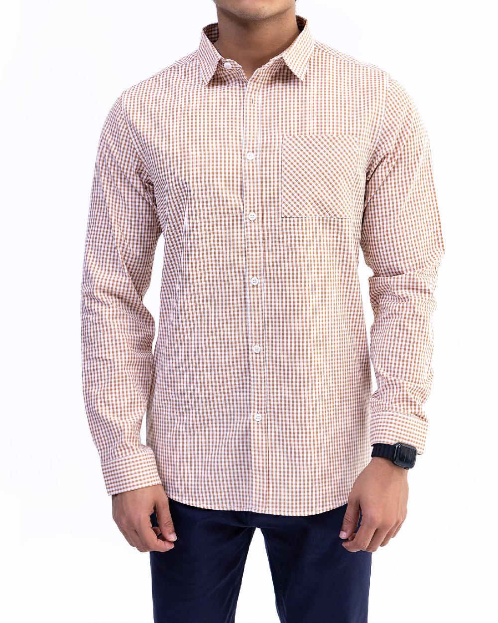 engine Men Casual Shirt FC5030-00L-BRN