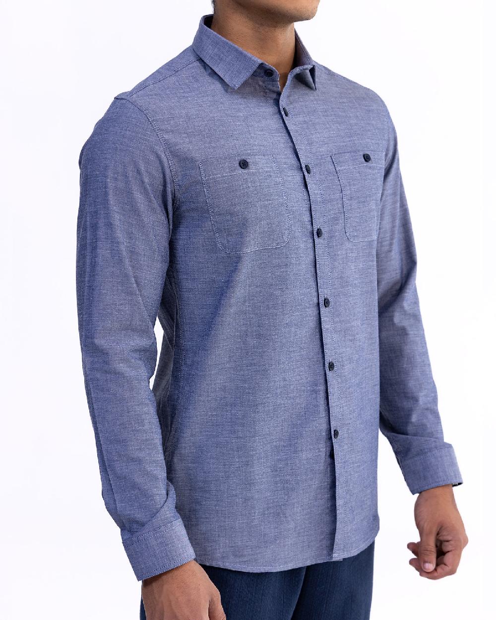 Engine Men Casual Shirt FC5038-00L-BLU