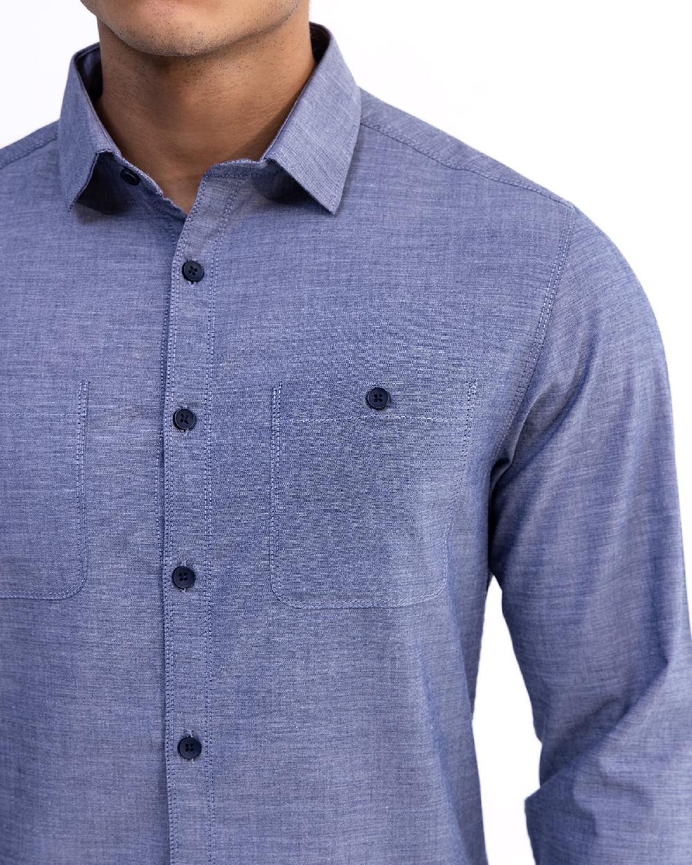 Engine Men Casual Shirt FC5038-00L-BLU